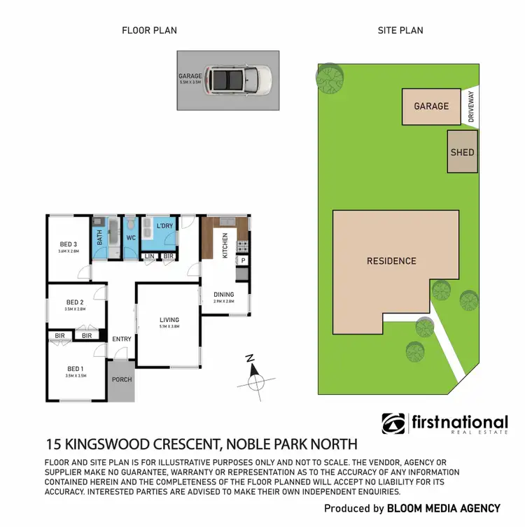 Floorplan of Homely house listing, 15 Kingswood Crescent, Noble Park North VIC 3174