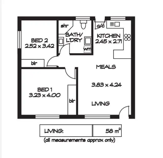 Floorplan of Homely unit listing, 3/43 Fairview Terrace, Clearview SA 5085