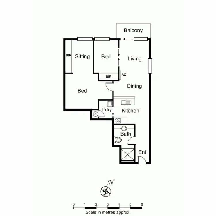 Floorplan of Homely apartment listing, 430/118 Franklin Street, Melbourne VIC 3000