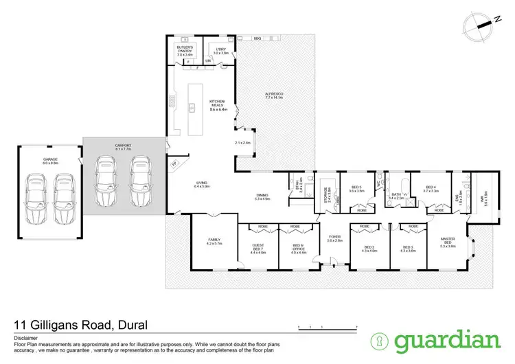 Floorplan of Homely rural property listing, 11 Gilligans Road, Dural NSW 2158