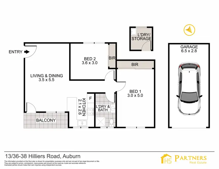 Floorplan of Homely unit listing, 13/36-38 St Hilliers Road, Auburn NSW 2144