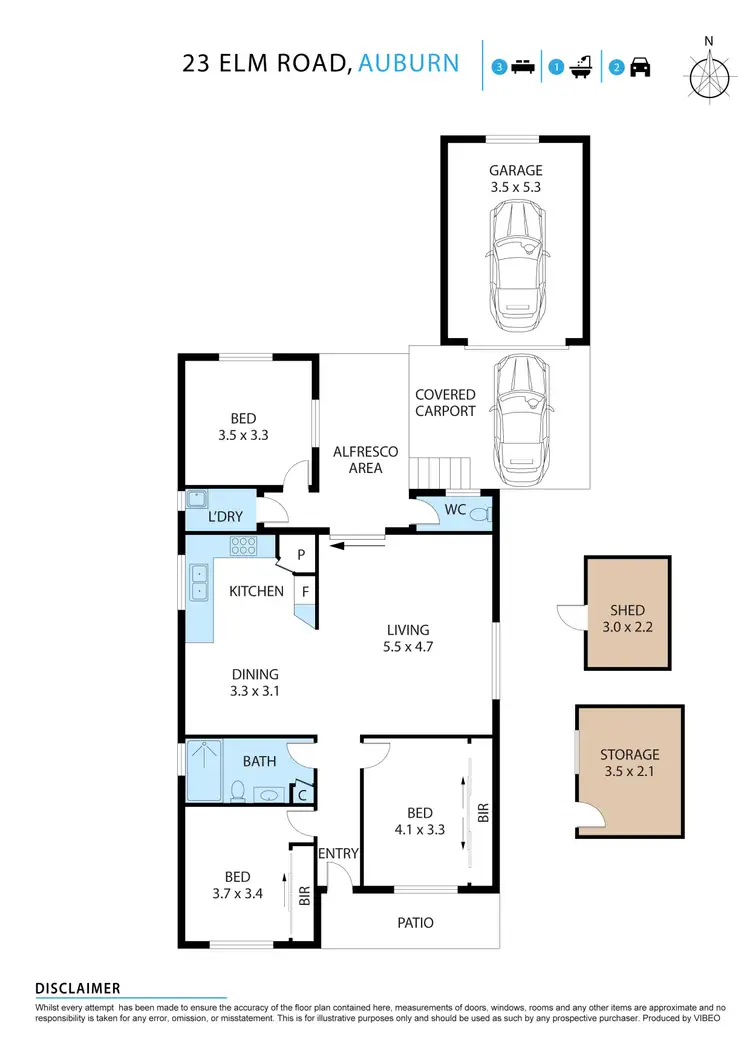 Floorplan of Homely house listing, 23 Elm Road, Auburn NSW 2144