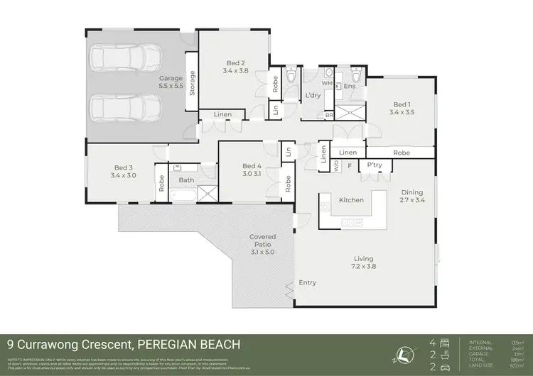 Floorplan of Homely house listing, 9 Currawong Crescent, Peregian Beach QLD 4573