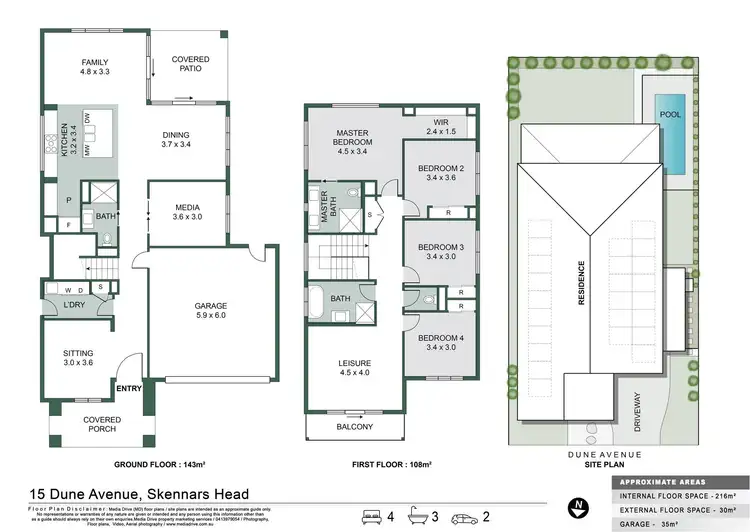 Floorplan of Homely house listing, 15 Dune Avenue, Skennars Head NSW 2478