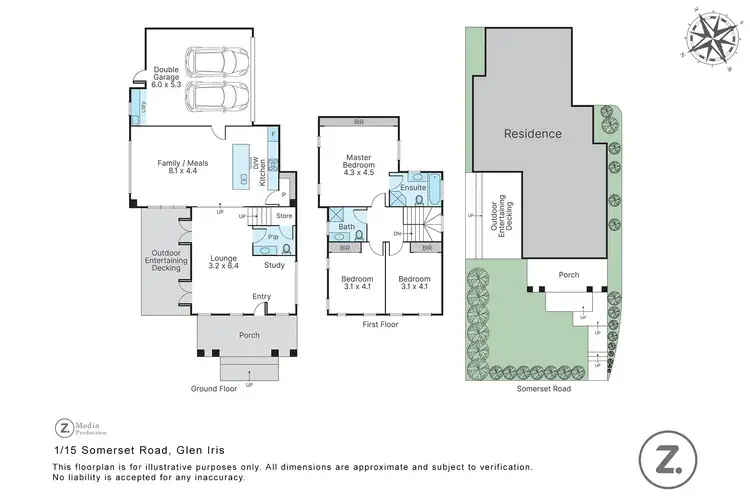 Floorplan of Homely townhouse listing, 1/15 Somerset Road, Glen Iris VIC 3146