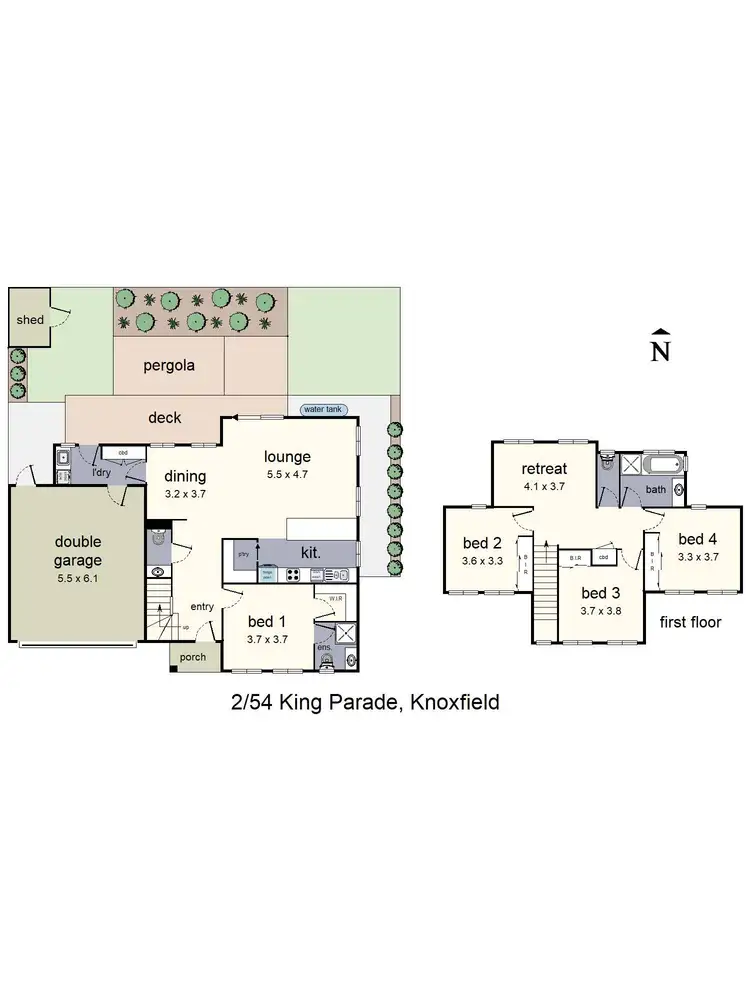 Floorplan of Homely unit listing, 2/54 King Parade, Knoxfield VIC 3180