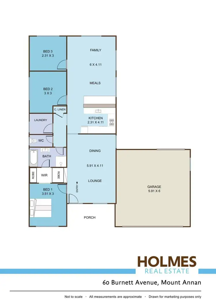 Floorplan of Homely house listing, 60 Burnett Avenue, Mount Annan NSW 2567
