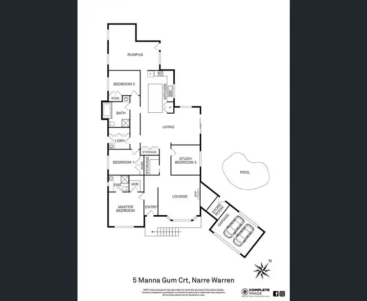 Floorplan of Homely house listing, 5 Manna Gum Court, Narre Warren VIC 3805