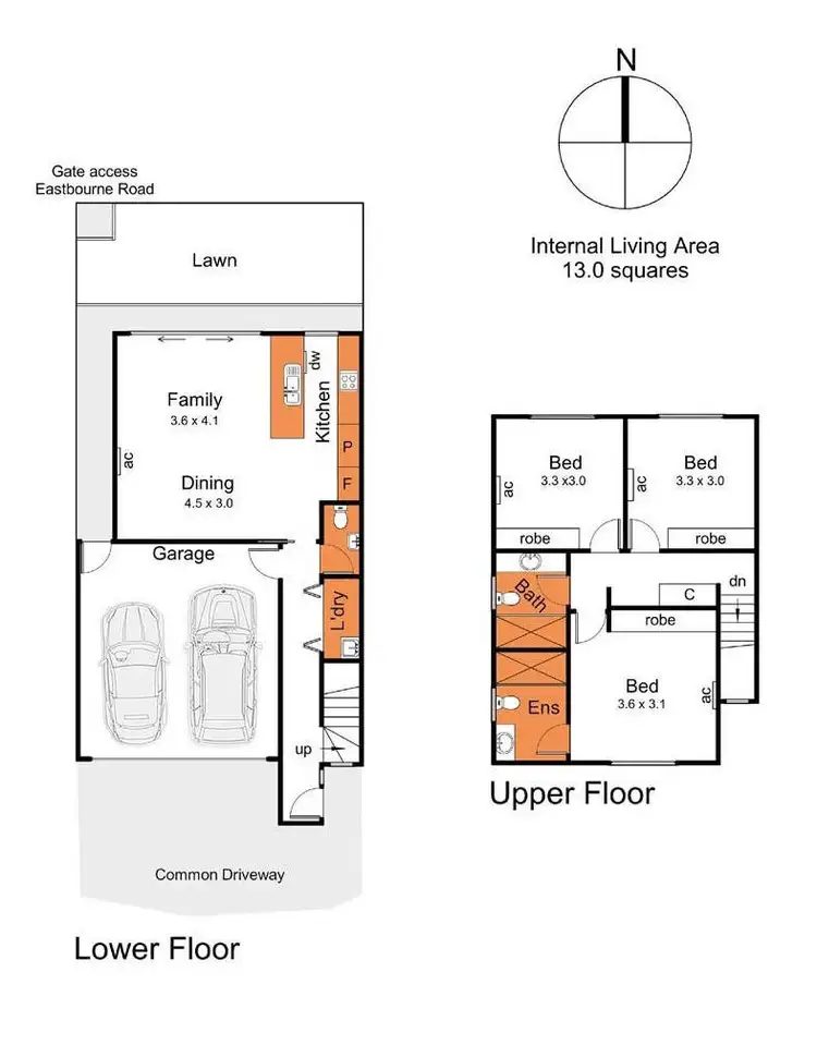 Floorplan of Homely townhouse listing, 3/307-311 Eastbourne Road, Capel Sound VIC 3940