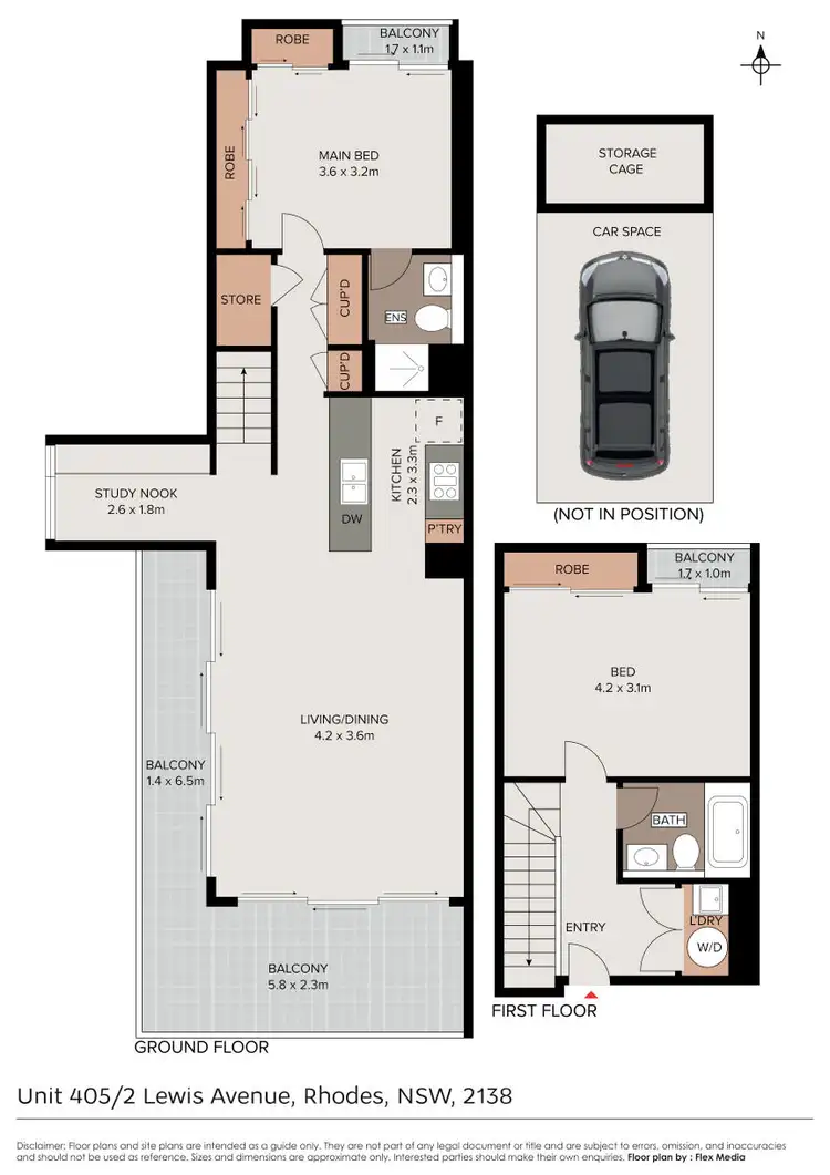 Floorplan of Homely apartment listing, 405/2 Lewis Avenue, Rhodes NSW 2138