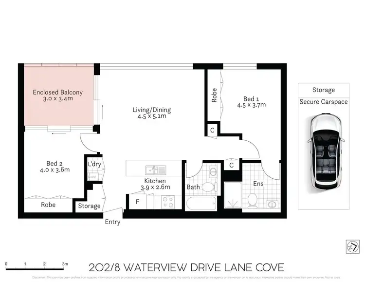 Floorplan of Homely apartment listing, 202/8 Waterview Drive, Lane Cove NSW 2066