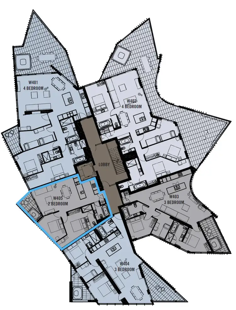 Floorplan of Homely apartment listing, W405/17 Bogong High Plains Road, Falls Creek VIC 3699