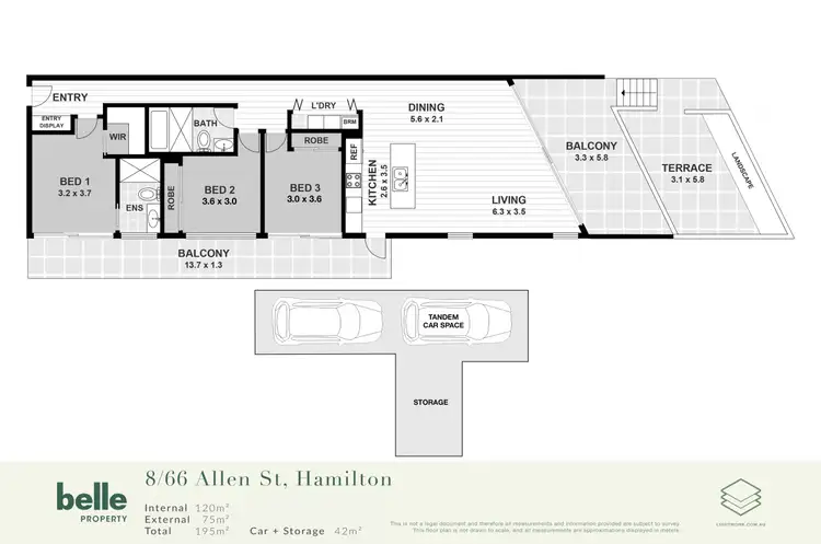 Floorplan of Homely apartment listing, 8/66 Allen Street, Hamilton QLD 4007