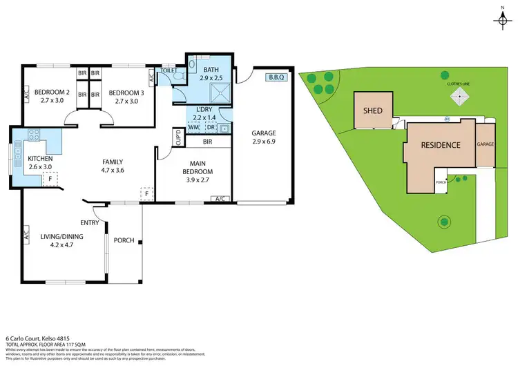 Floorplan of Homely house listing, 6 Carlo Court, Kelso QLD 4815