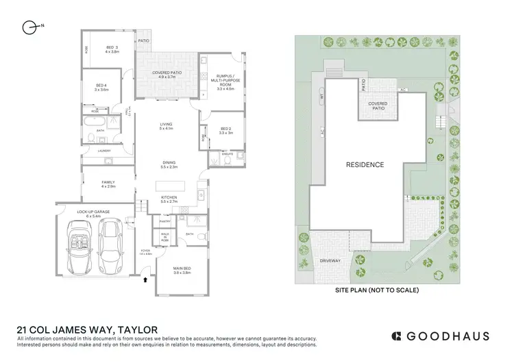 Floorplan of Homely house listing, 21 Col James Way, Taylor ACT 2913