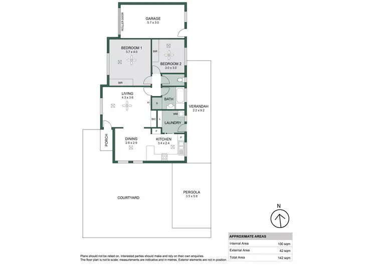 Floorplan of Homely unit listing, 1/6 Lewis Street, Brighton SA 5048