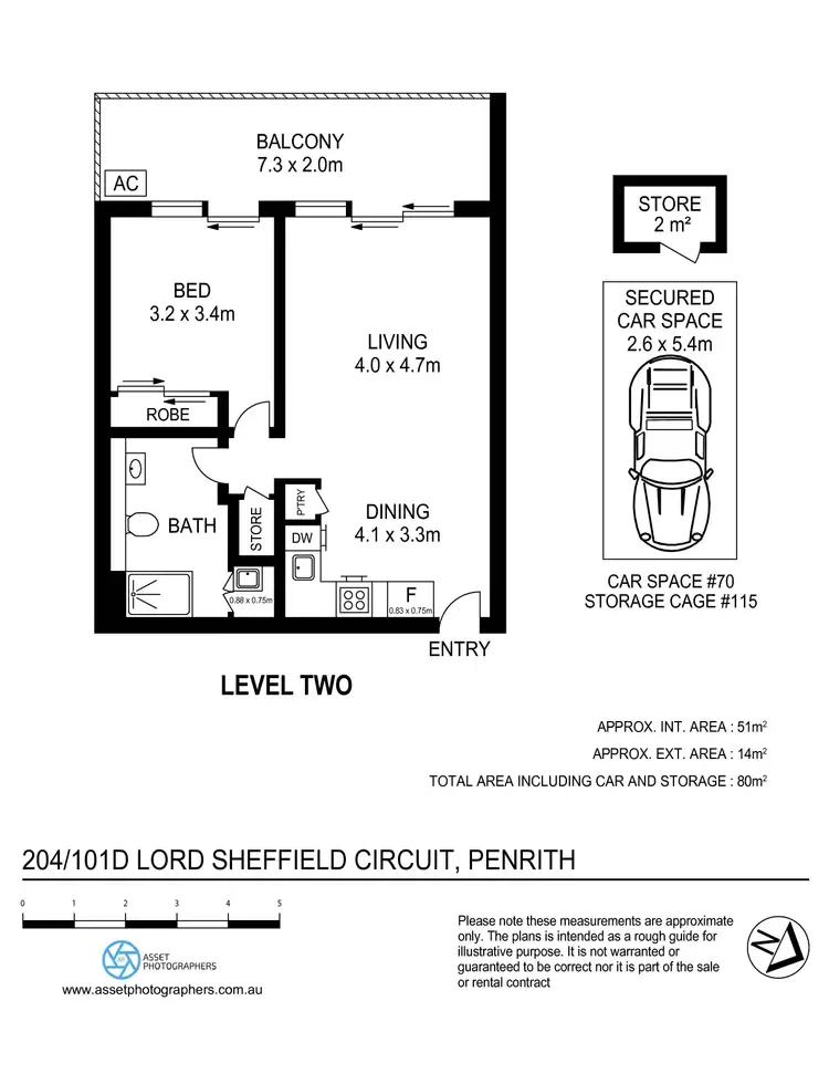 Floorplan of Homely apartment listing, 204/101D Lord Sheffield Circuit, Penrith NSW 2750