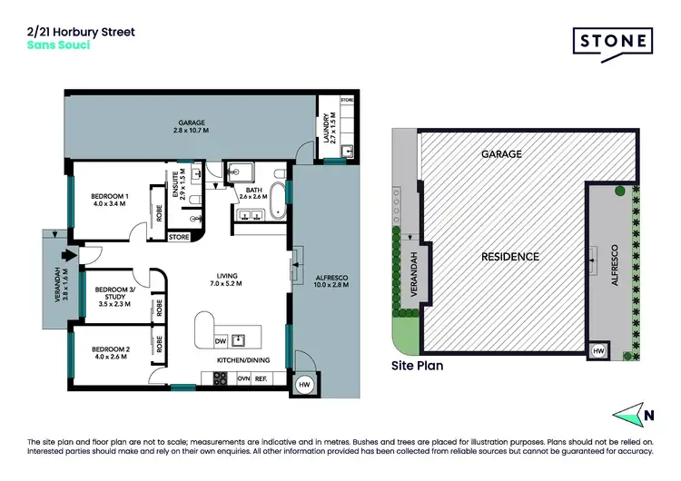 Floorplan of Homely villa listing, 2/21 Horbury Street, Sans Souci NSW 2219