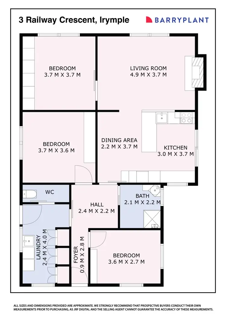 Floorplan of Homely house listing, 3 Railway Crescent, Irymple VIC 3498