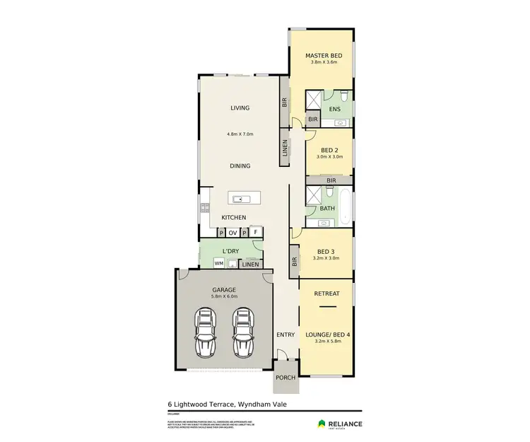 Floorplan of Homely house listing, 6 Lightwood Terrace, Wyndham Vale VIC 3024