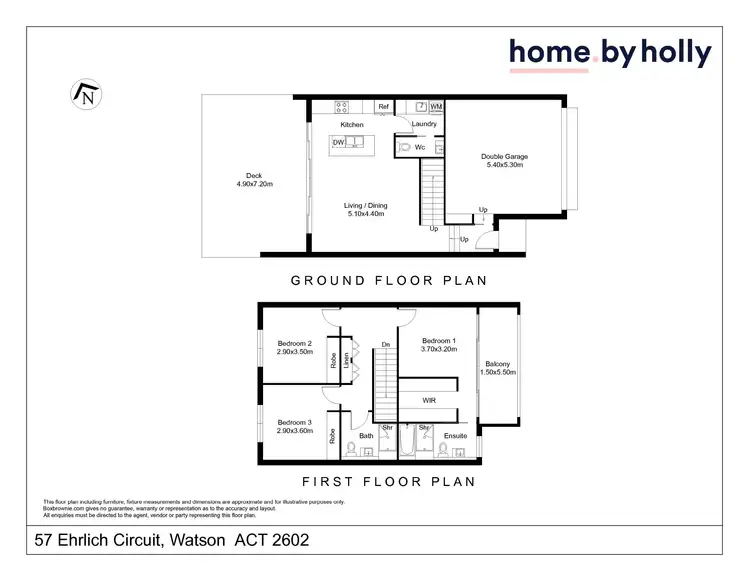 Floorplan of Homely house listing, 57 Ehrlich Circuit, Watson ACT 2602
