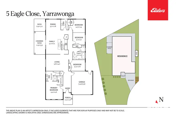 Floorplan of Homely house listing, 5 Eagle Close, Yarrawonga VIC 3730