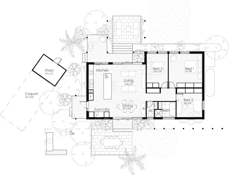 Floorplan of Homely house listing, 40 Chubb Street, Latham ACT 2615