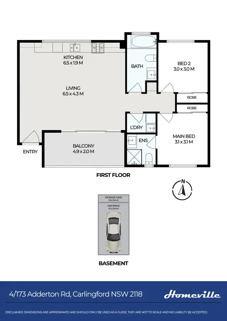 Floorplan of Homely apartment listing, 4/173 Adderton Road, Carlingford NSW 2118