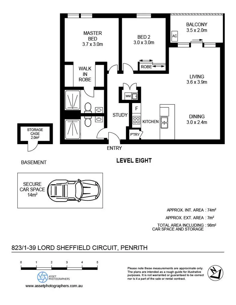 Floorplan of Homely apartment listing, D823/1-39 Lord Sheffield Circuit, Penrith NSW 2750