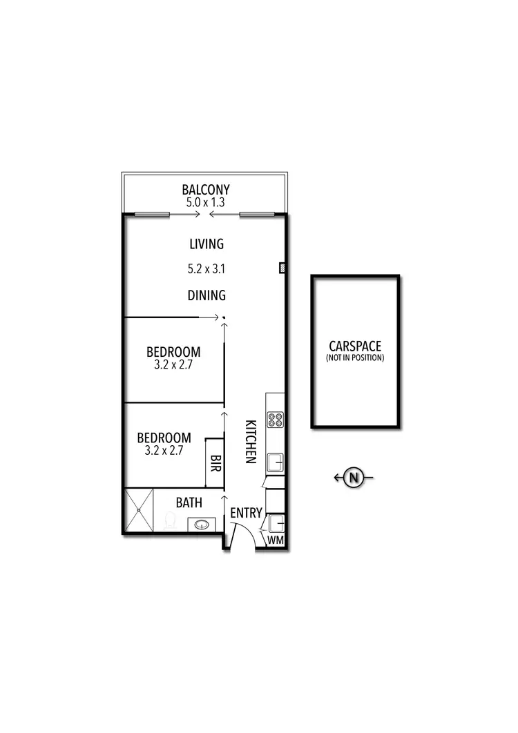 Floorplan of Homely apartment listing, 1412/35 Malcolm Street, South Yarra VIC 3141