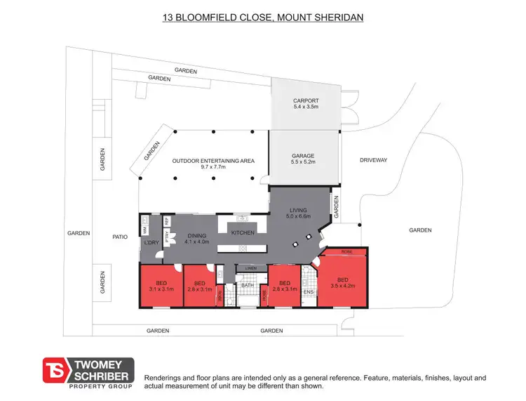 Floorplan of Homely house listing, 13 Bloomfield Close, Mount Sheridan QLD 4868