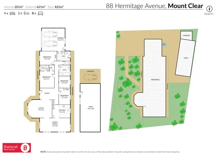 Floorplan of Homely house listing, 88 Hermitage Avenue, Mount Clear VIC 3350