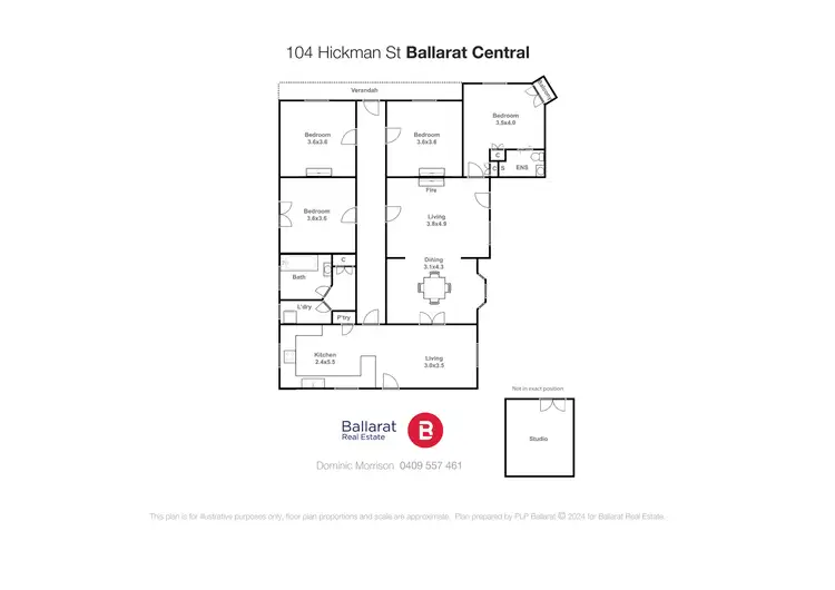 Floorplan of Homely house listing, 104 Hickman Street, Ballarat Central VIC 3350