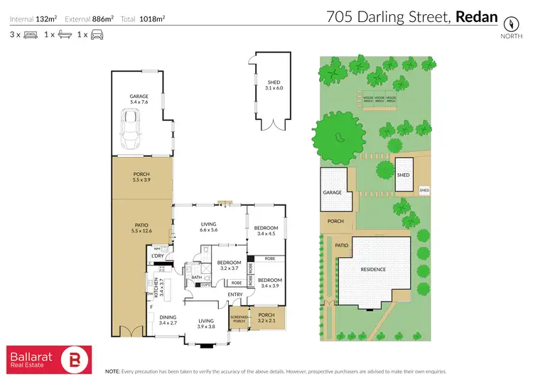 Floorplan of Homely house listing, 705 Darling Street, Redan VIC 3350