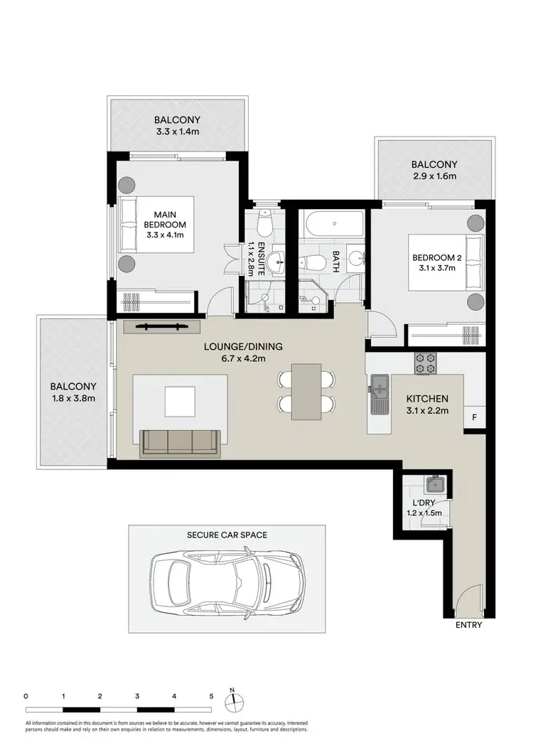 Floorplan of Homely apartment listing, 401/3-11 Orara Street, Waitara NSW 2077
