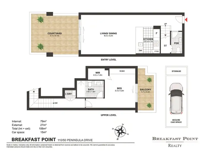 Floorplan of Homely apartment listing, 110/50 Peninsula Drive, Breakfast Point NSW 2137