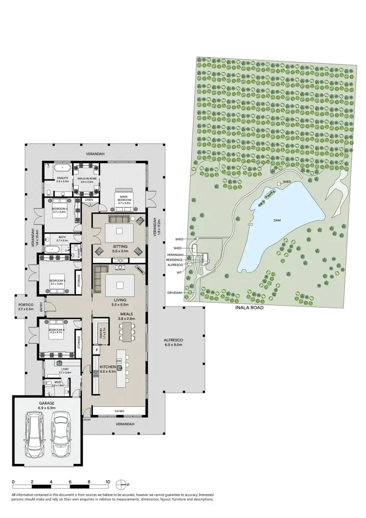 Floorplan of Homely house listing, 95 Inala Road, Wattle Flat VIC 3352