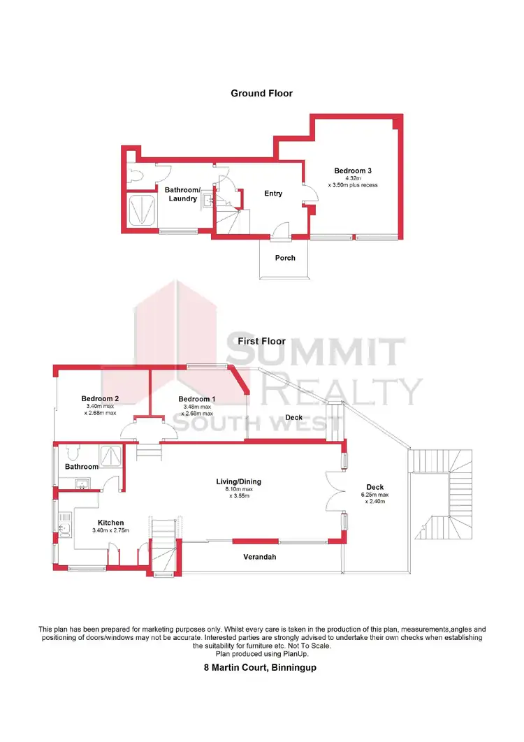 Floorplan of Homely house listing, 8 Martin Court, Binningup WA 6233