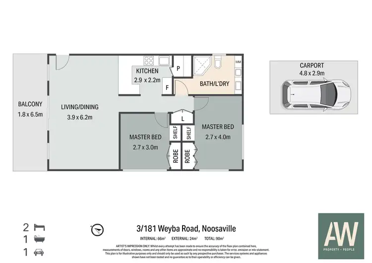 Floorplan of Homely apartment listing, 3/181 Weyba Road, Noosaville QLD 4566