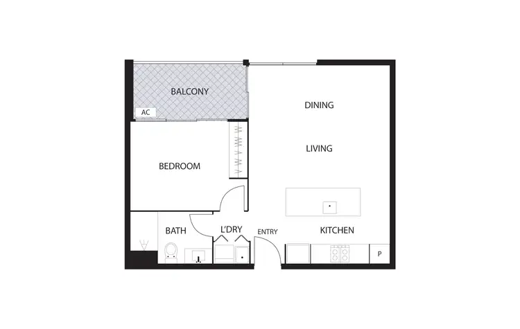 Floorplan of Homely apartment listing, 1002/49 Furzer Street, Phillip ACT 2606