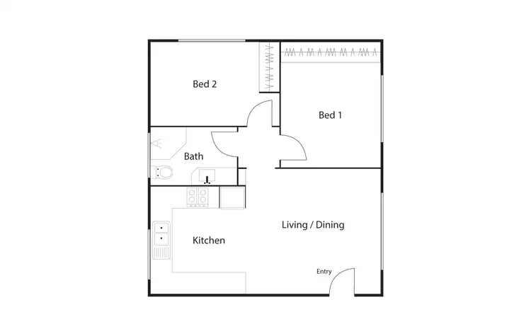 Floorplan of Homely apartment listing, 8/3 Carroll Street, Hughes ACT 2605