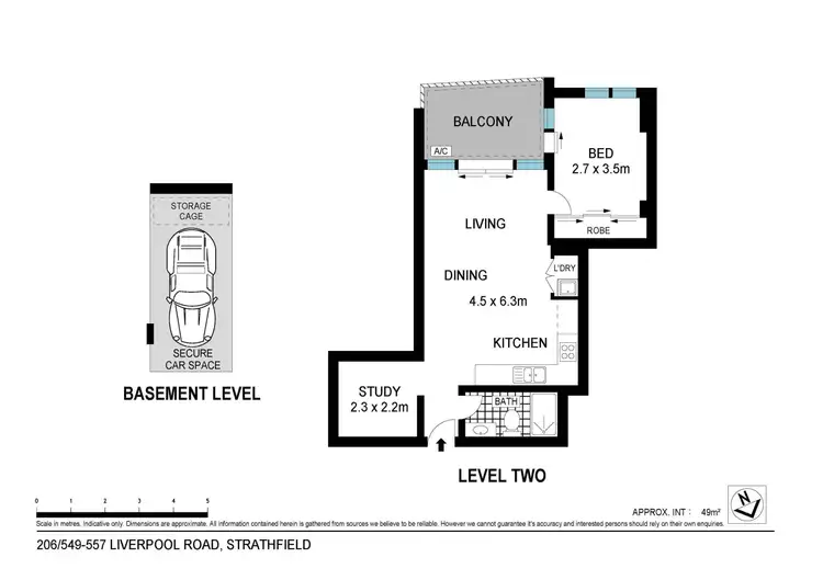 Floorplan of Homely apartment listing, 206/549 Liverpool Road, Strathfield NSW 2135