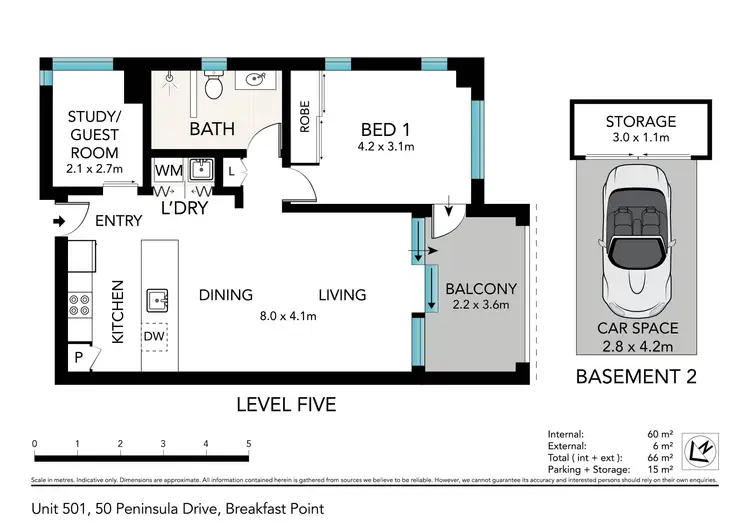 Floorplan of Homely apartment listing, 501/50 Peninsula Drive, Breakfast Point NSW 2137