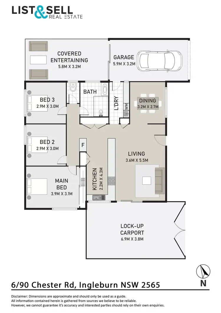Floorplan of Homely villa listing, 6/90 Chester Road, Ingleburn NSW 2565