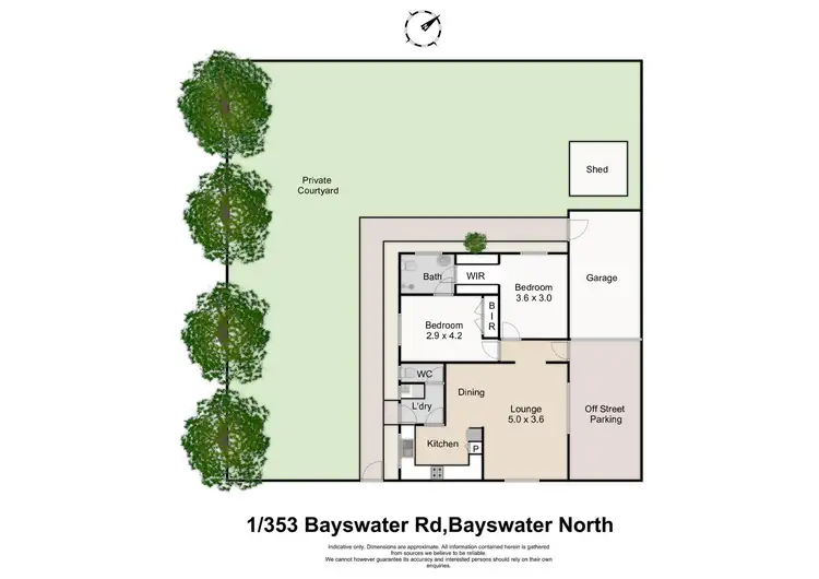 Floorplan of Homely unit listing, 1/353 Bayswater Road, Bayswater North VIC 3153
