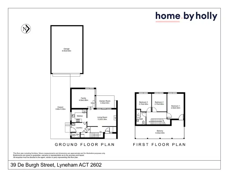 Floorplan of Homely house listing, 39 De Burgh Street, Lyneham ACT 2602