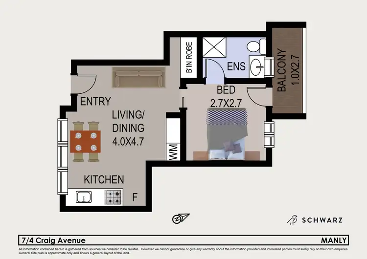 Floorplan of Homely apartment listing, 7/4 Craig Avenue, Manly NSW 2095