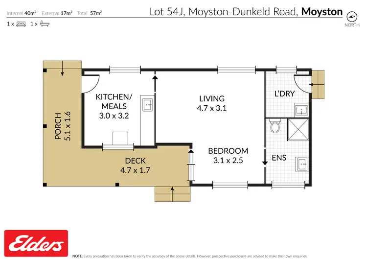 Floorplan of Homely house listing, CA 54J Moyston-Dunkeld Road, Moyston VIC 3377