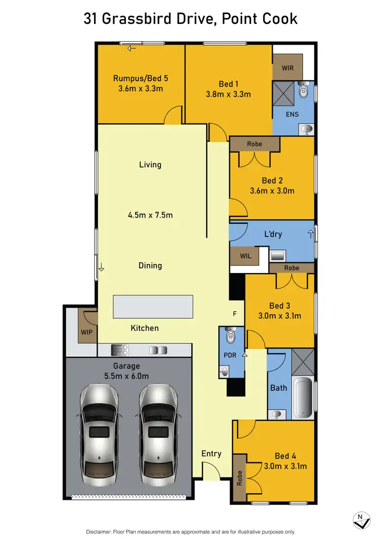 Floorplan of Homely house listing, 31 Grassbird Drive, Point Cook VIC 3030
