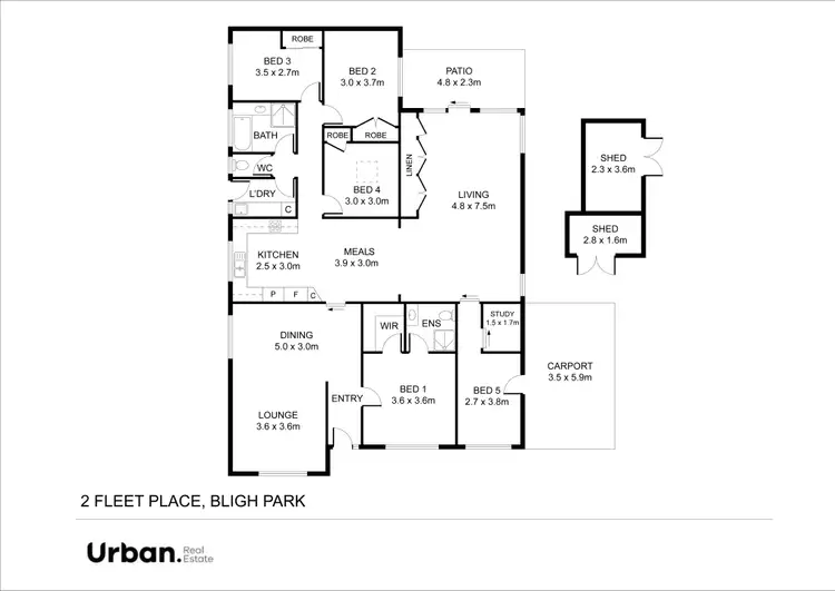 Floorplan of Homely house listing, 2 Fleet Place, Bligh Park NSW 2756